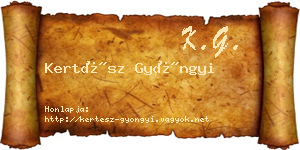 Kertész Gyöngyi névjegykártya