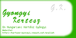 gyongyi kertesz business card